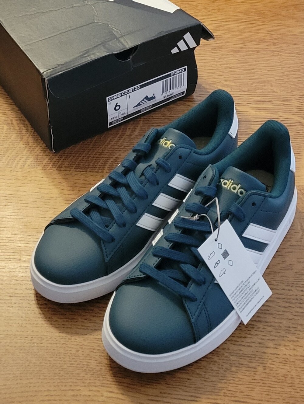 Adidas Grand Court 2.0 sneakers- Dusty Teal Blue, white